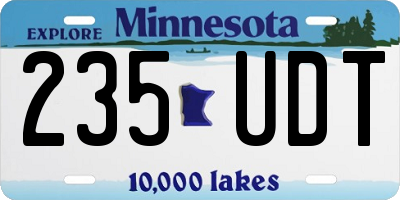 MN license plate 235UDT