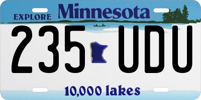 MN license plate 235UDU