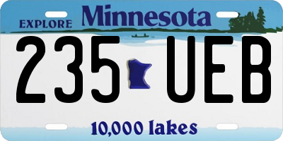 MN license plate 235UEB