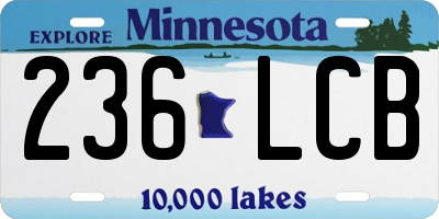 MN license plate 236LCB