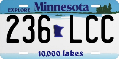 MN license plate 236LCC