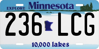 MN license plate 236LCG