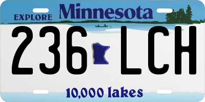 MN license plate 236LCH