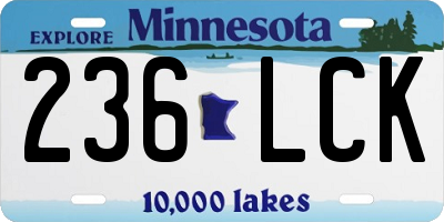MN license plate 236LCK