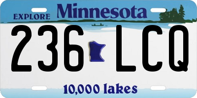 MN license plate 236LCQ