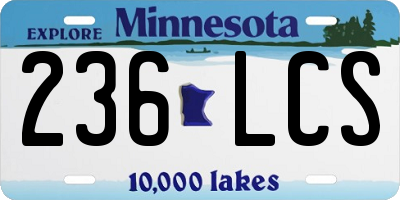 MN license plate 236LCS
