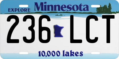 MN license plate 236LCT