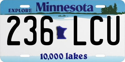 MN license plate 236LCU