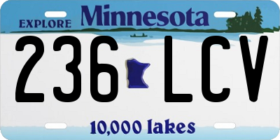 MN license plate 236LCV
