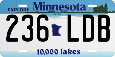 MN license plate 236LDB