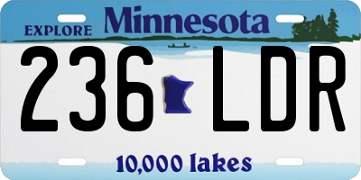MN license plate 236LDR