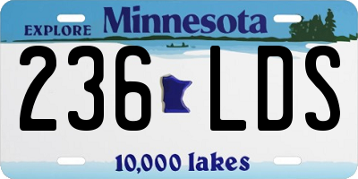 MN license plate 236LDS