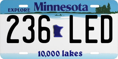 MN license plate 236LED