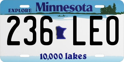 MN license plate 236LEO