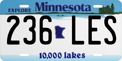 MN license plate 236LES