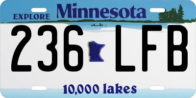 MN license plate 236LFB