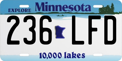 MN license plate 236LFD