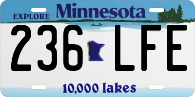 MN license plate 236LFE