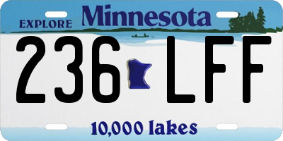 MN license plate 236LFF