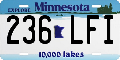 MN license plate 236LFI