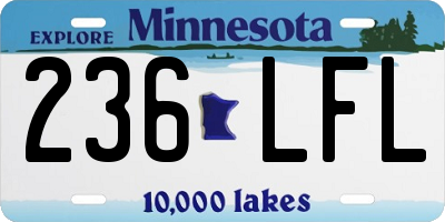 MN license plate 236LFL