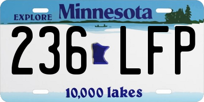 MN license plate 236LFP