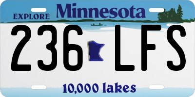 MN license plate 236LFS