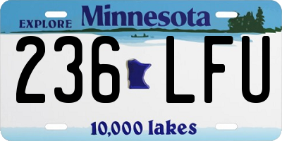 MN license plate 236LFU