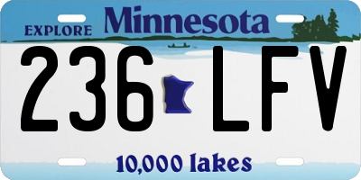 MN license plate 236LFV