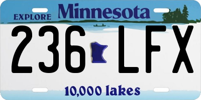 MN license plate 236LFX