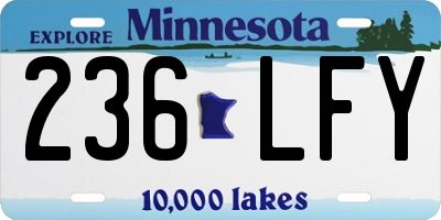 MN license plate 236LFY