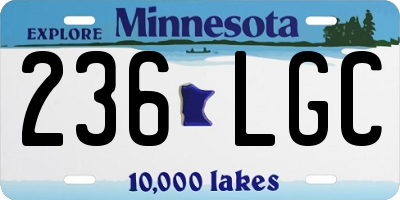 MN license plate 236LGC