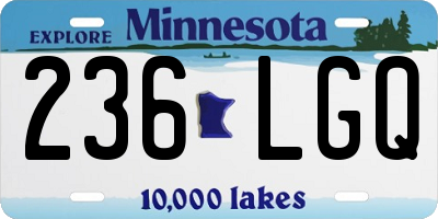 MN license plate 236LGQ