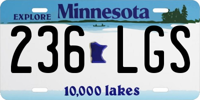 MN license plate 236LGS