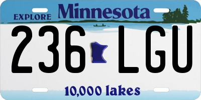 MN license plate 236LGU