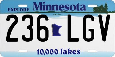 MN license plate 236LGV