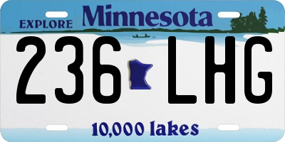 MN license plate 236LHG