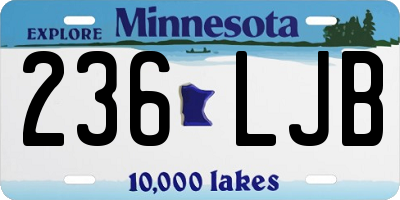 MN license plate 236LJB