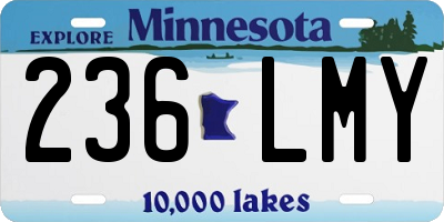 MN license plate 236LMY