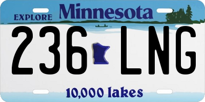 MN license plate 236LNG
