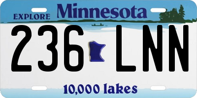 MN license plate 236LNN