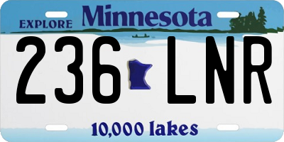 MN license plate 236LNR