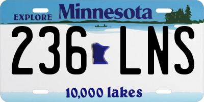 MN license plate 236LNS