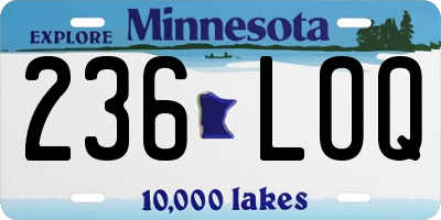 MN license plate 236LOQ