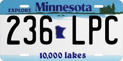 MN license plate 236LPC