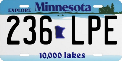 MN license plate 236LPE