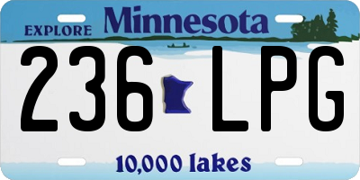 MN license plate 236LPG