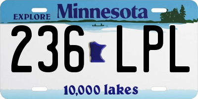 MN license plate 236LPL