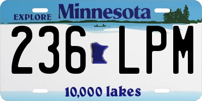 MN license plate 236LPM