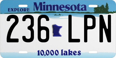 MN license plate 236LPN